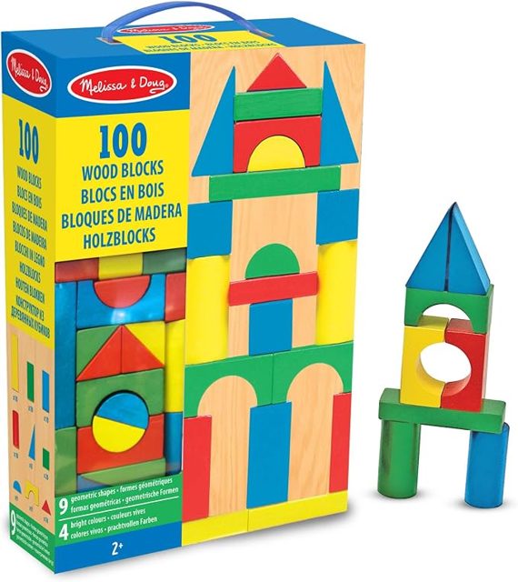 Melissa & Doug Wooden Building Blocks