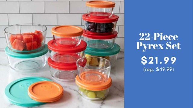 Pyrex 22-Piece Glass Storage Set